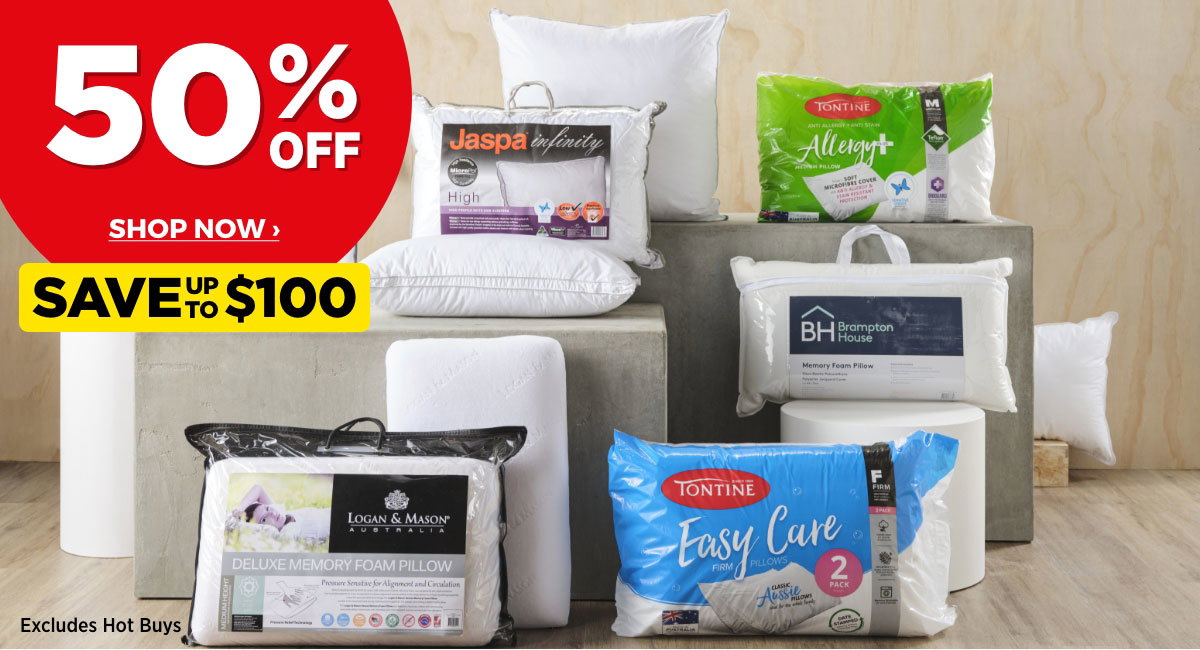 50% Off ALL Pillows