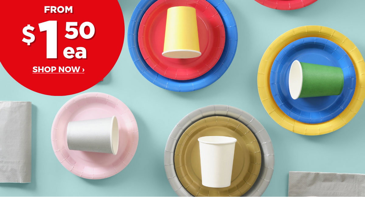 From $1.50ea Hot Buy Tableware