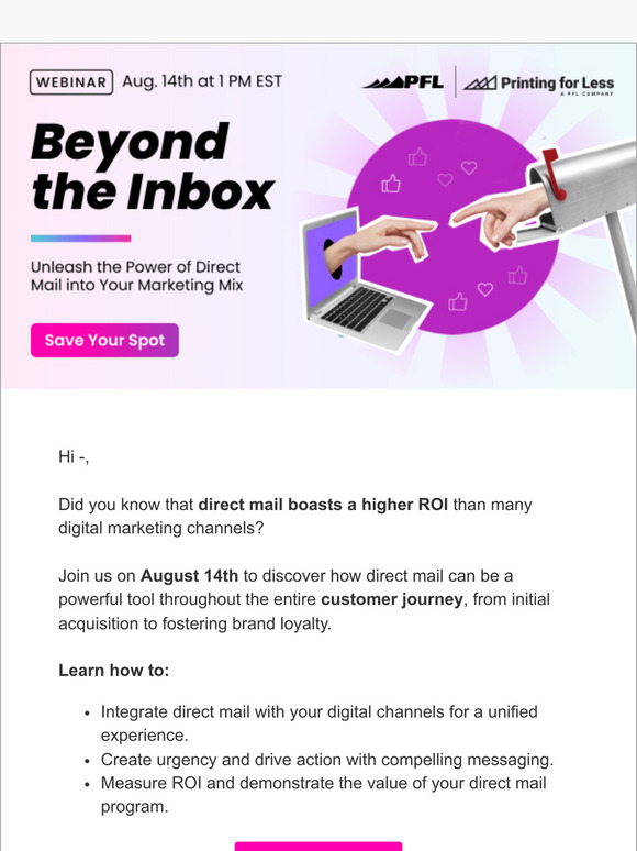 You’re Invited: Go Beyond the Inbox with Direct Mail!