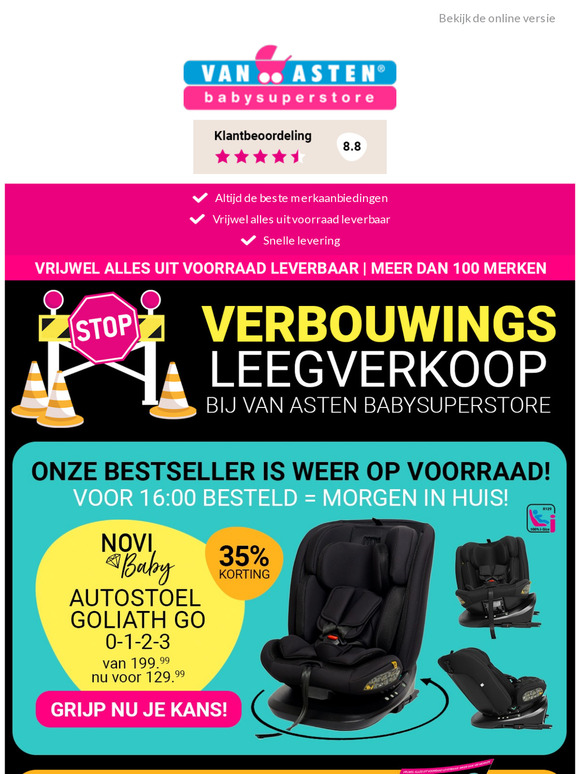Back in Stock: Bestseller Goliath Go Autostoel