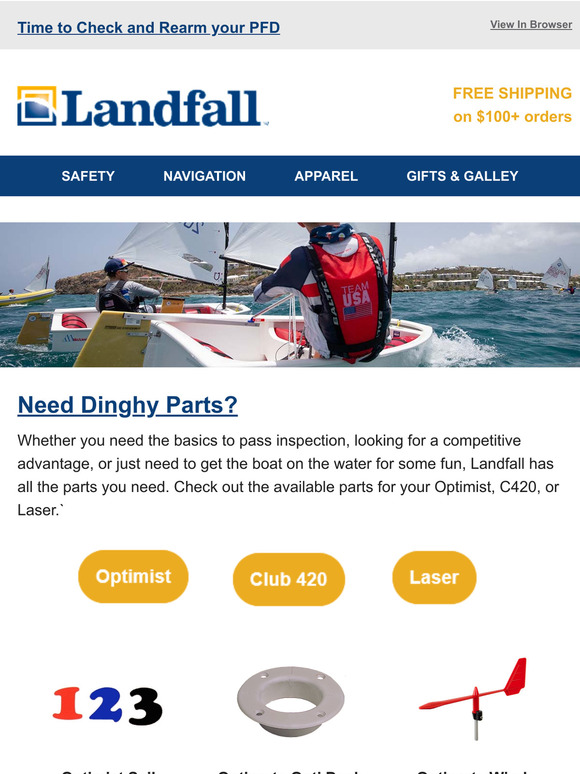 Opti, C420 & ILCA Parts @Landfall