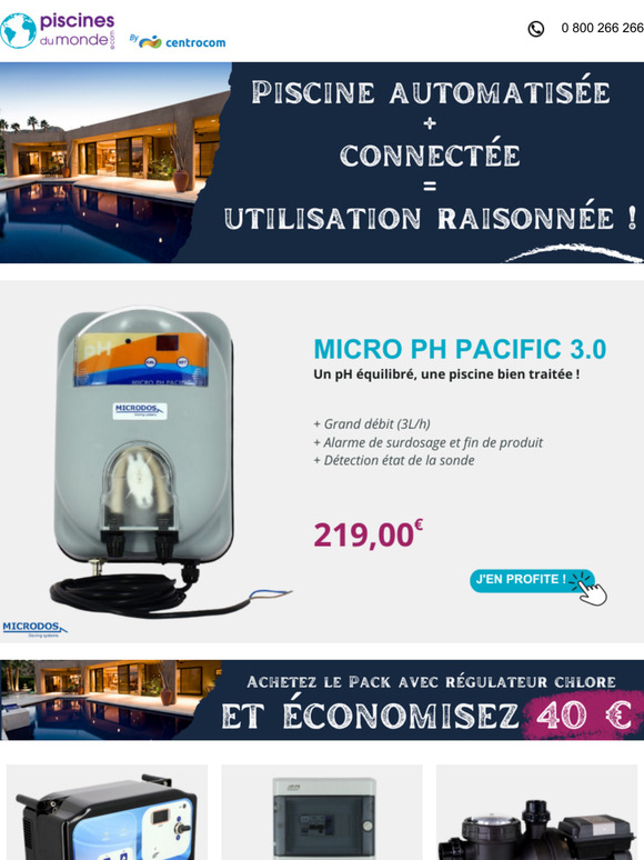 Piscine automatisée + connectée = utilisation raisonnée !