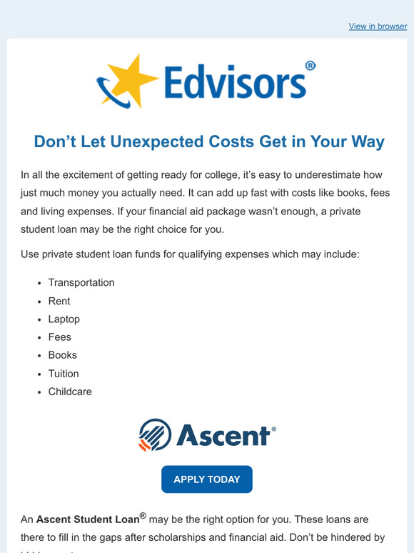 Books, Fees & Living Expenses.  College Costs Adding Up?