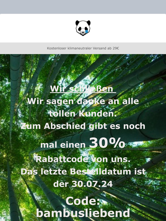 LETZTE CHANCE, wir schließen! 30% Rabatt auf ALLES
