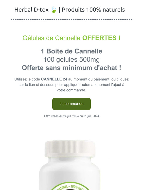 🌿 EXCEPTIONNEL ! Cannelle en gélules OFFERTE !