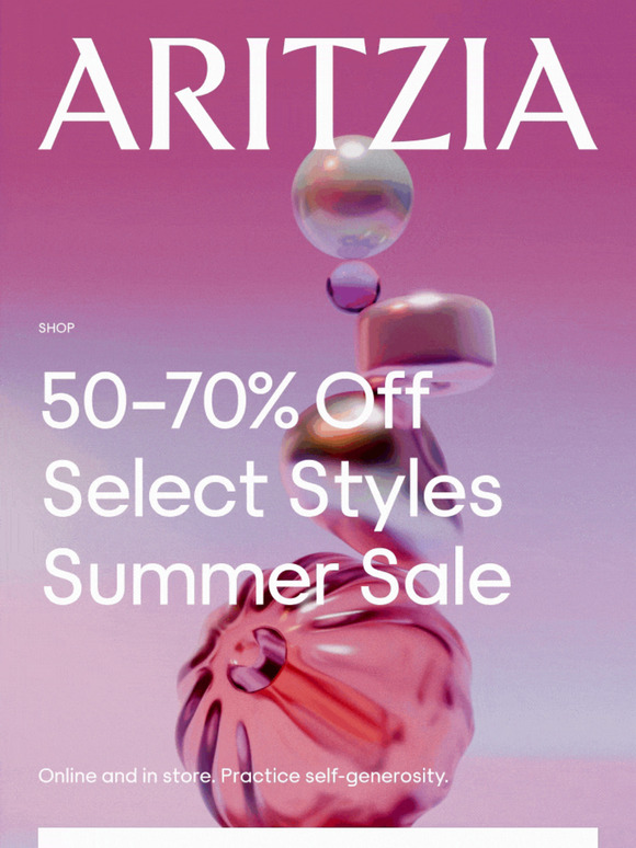 Aritzia Email Newsletters Shop Sales, Discounts, and Coupon Codes