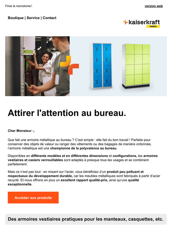 Armoires vestiaires et casiers verrouillables : gagnez en confort, en style et en sécurité au bureau