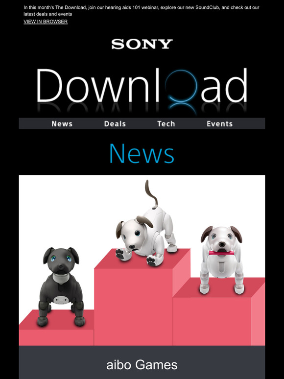 Exciting New SoundClub. Aibo Games. mocopi Updates & More
