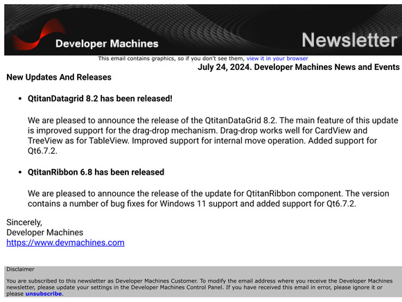 July 24, 2024. Developer Machines