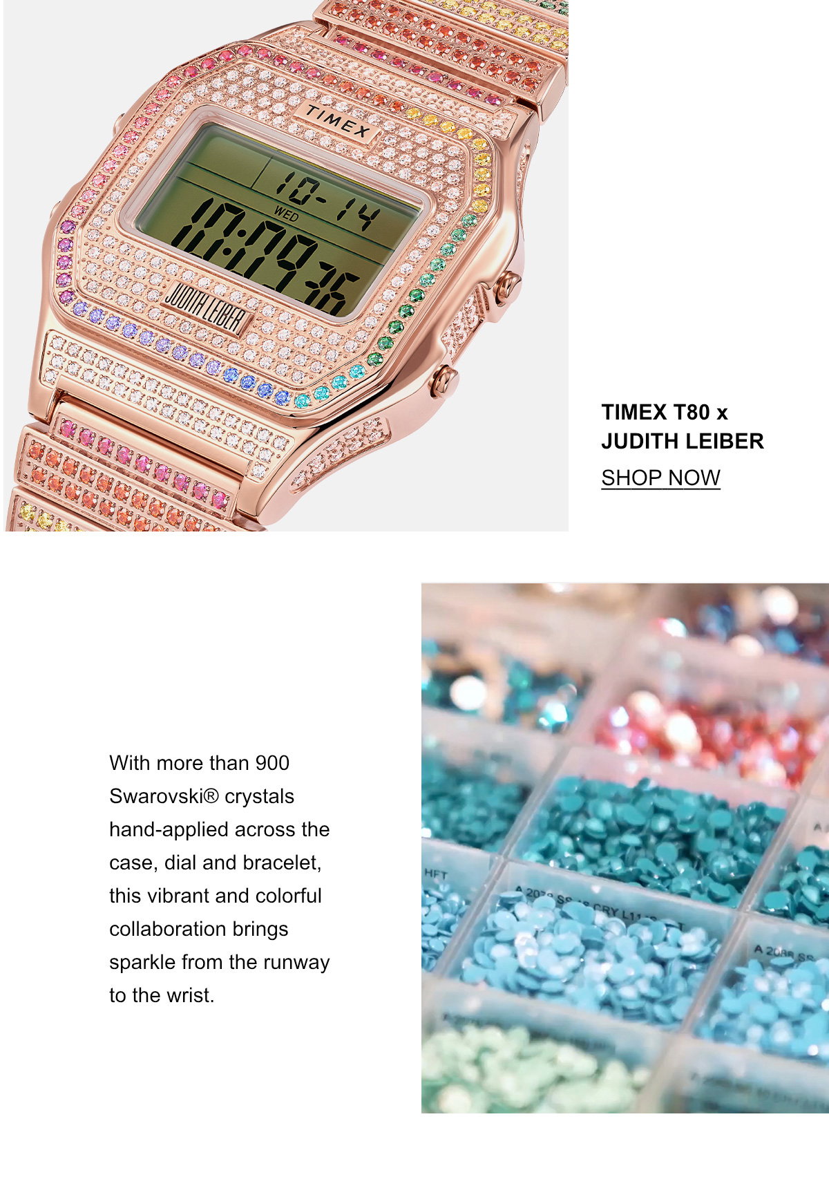 NWT LIMITED EDITION TIMEX SPARKLE WATCH Timex Q GMT Crimson Tide – Custom Timepiece – IFL Watches main image 2