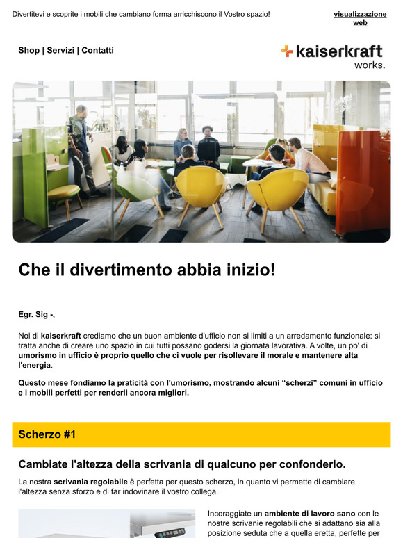 E’ possibile divertirsi in ufficio? Con le soluzioni versatili di kaiserkraft si può!
