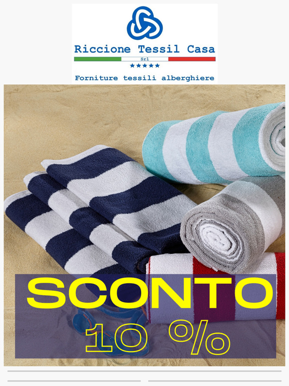 🌞 Sconto Esclusivo del 10% sui Teli Mare Rigati Modello Yacht! 🌊