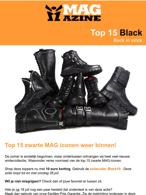 Top 15 Black weer op voorraad.👞  Shop ze nu met €10,00 korting/discount met actiecode
