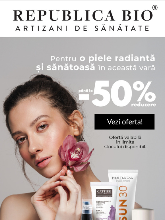 📣 Pentru o piele radiantă și sănătoasă în această vară, ai reduceri de până la - 50%