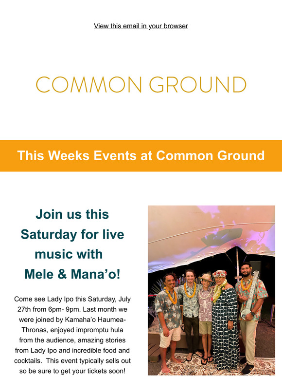 Mele & Mana'o this Saturday!
