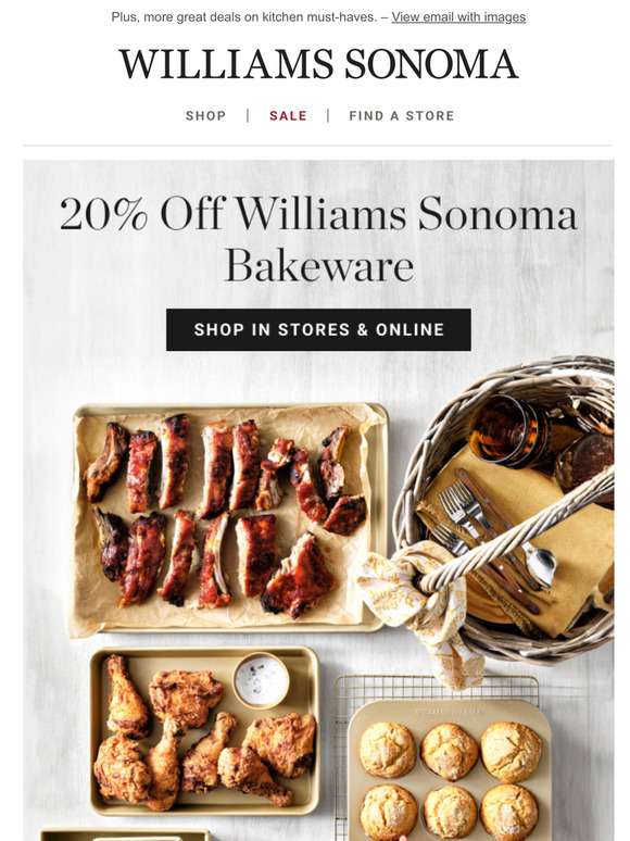 WilliamsSonoma Email Newsletters Shop Sales, Discounts, and Coupon Codes