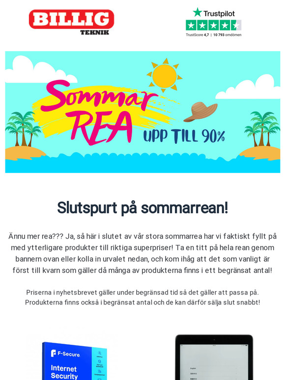 Slutspurt i rean med fler produkter till superpriser!