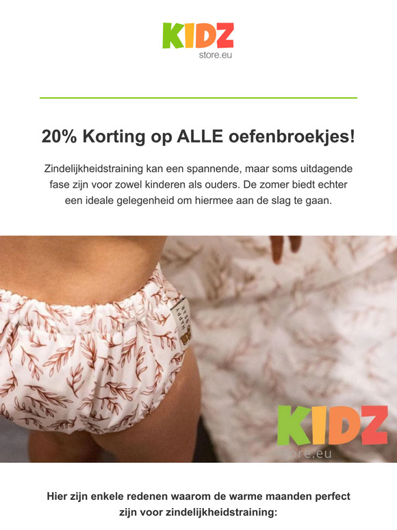 20% Korting op ALLE oefenbroekjes!