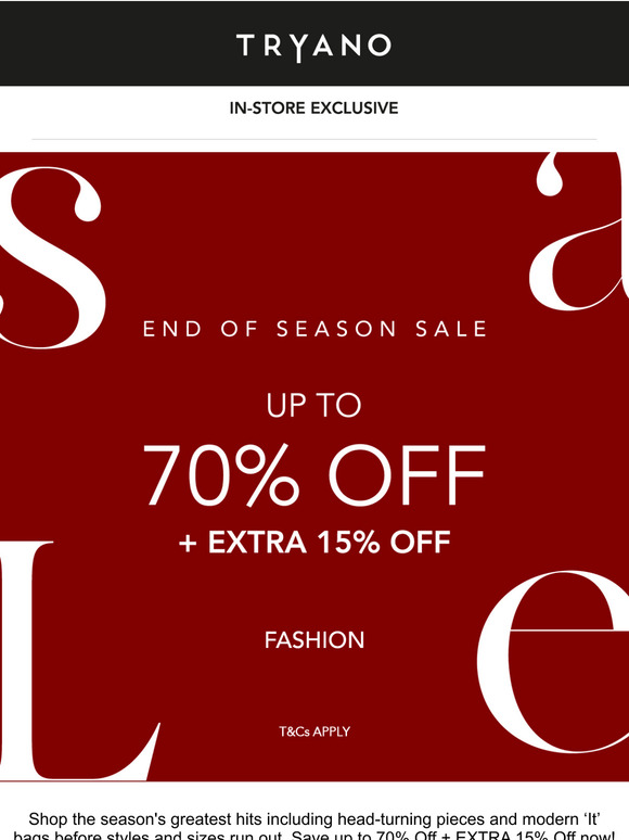 Extra 15% Off Sale 📣