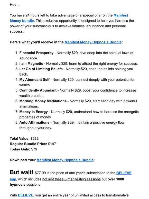 [SAVE 60%] - ✨ Manifest MONEY ✨ Hypnosis Bundle