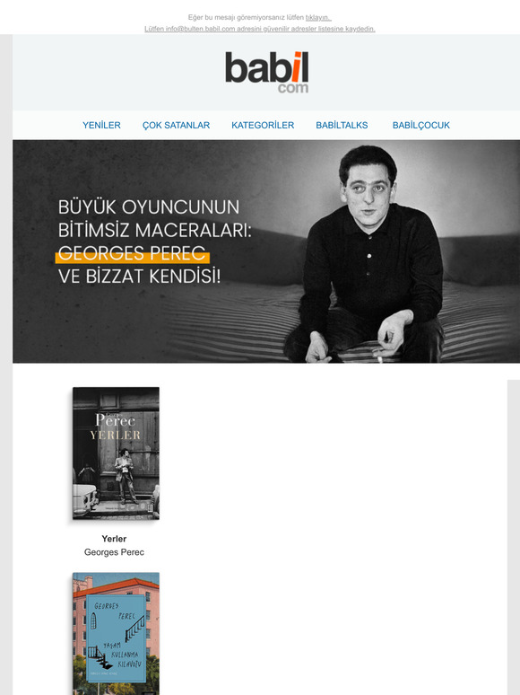 Büyük oyuncunun bitimsiz maceraları: Georges Perec ve bizzat kendisi!