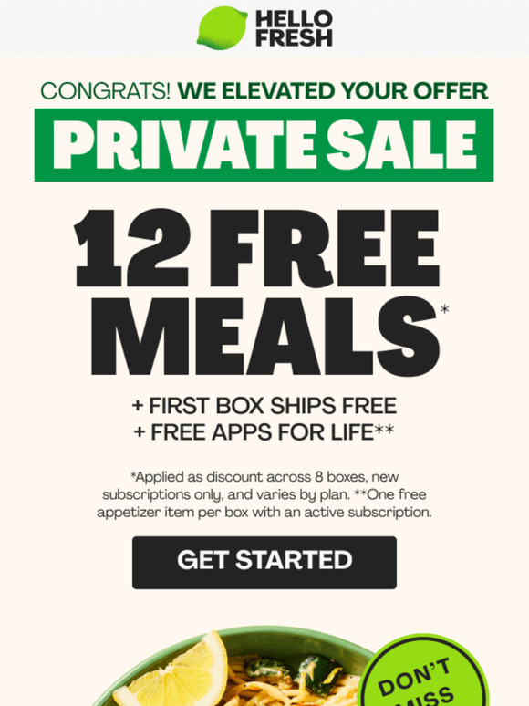 12 FREE Meals 💰Your VIP Upgrade