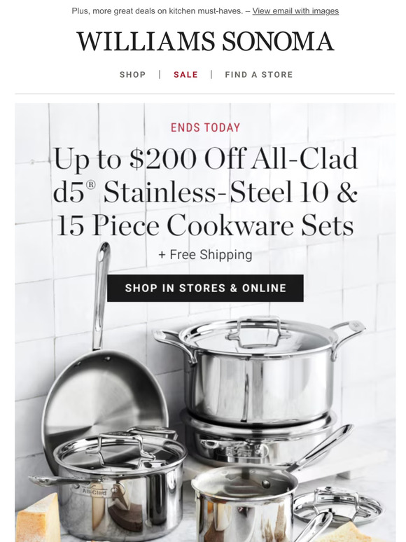 WilliamsSonoma Email Newsletters Shop Sales, Discounts, and Coupon Codes