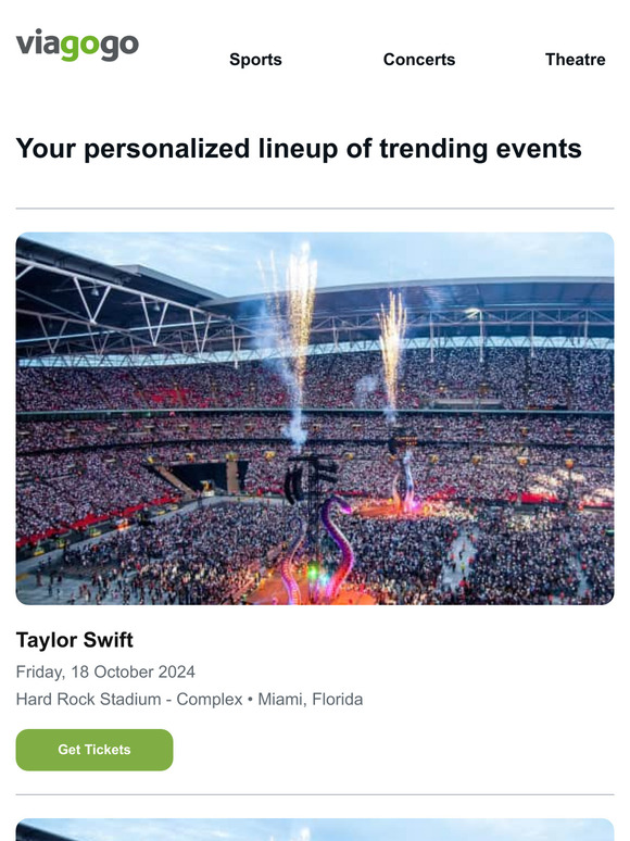 Your event lineup