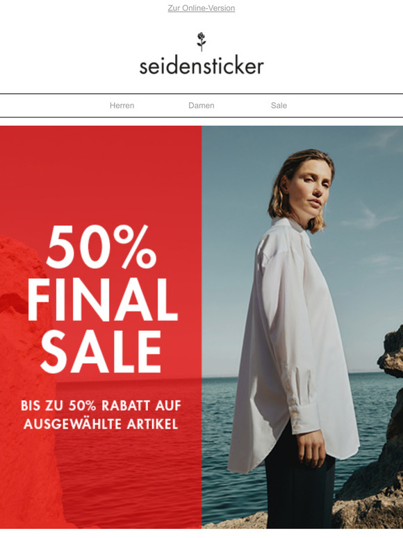 Unser Sale endet bald: jetzt noch bis zu 50% sichern!