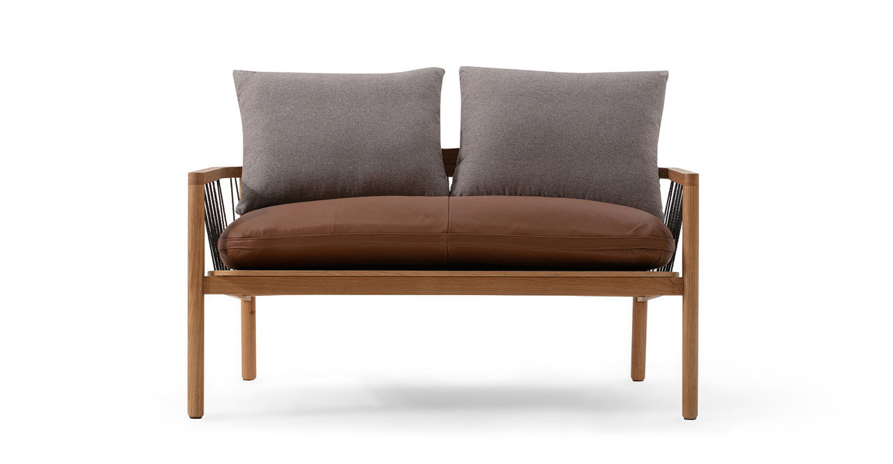 Image of Hatch 48" Sofa, Stone & Bronze