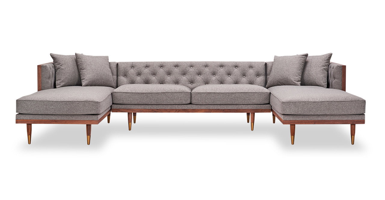 Image of Woodrow Neo 126" Fabric Sofa U-Sectional