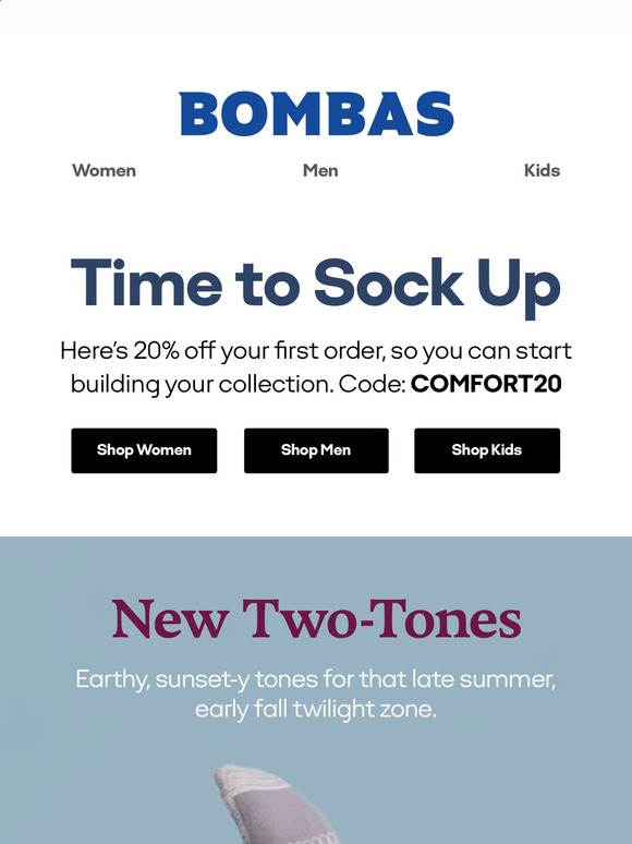 Bombas Email Newsletters Shop Sales, Discounts, and Coupon Codes