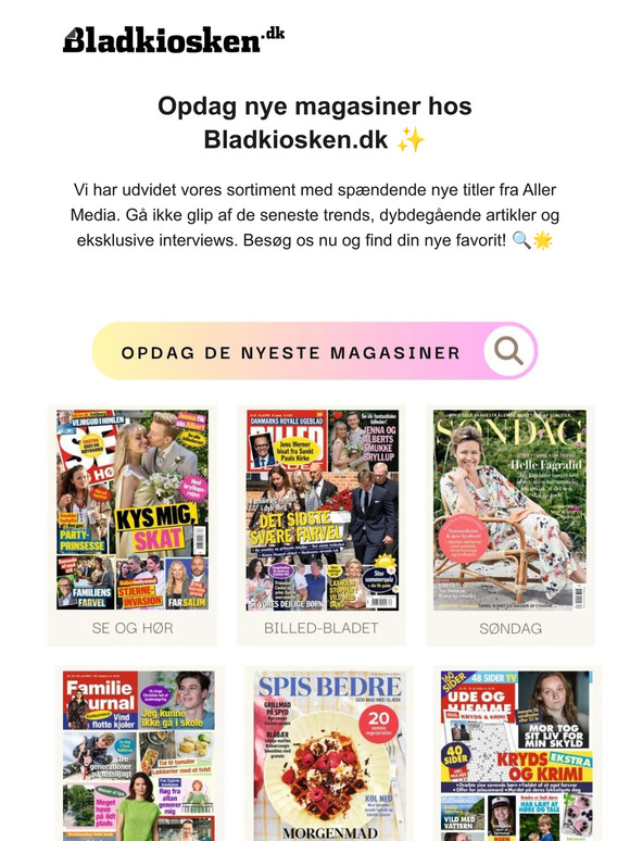 ⚡️ NYHED! Få Bestseller Magasiner Eksklusivt hos os!
