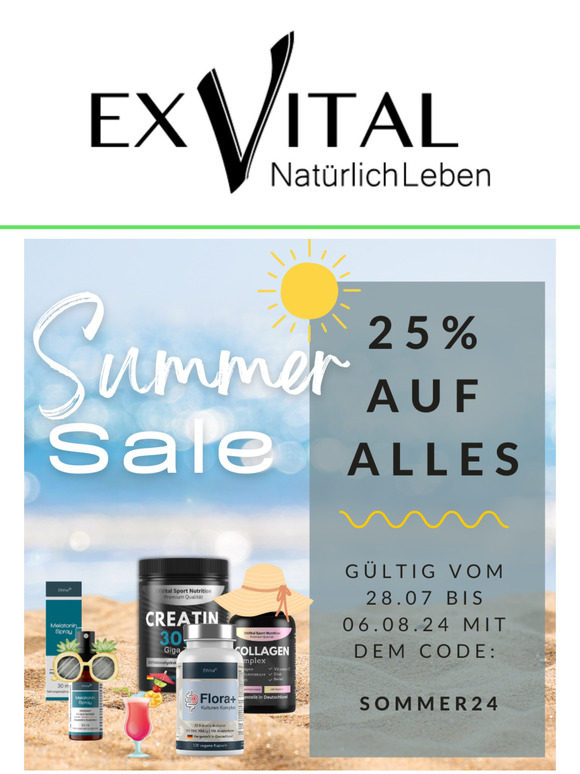 🌞  Jetzt 25% Rabatt Sommer Sale