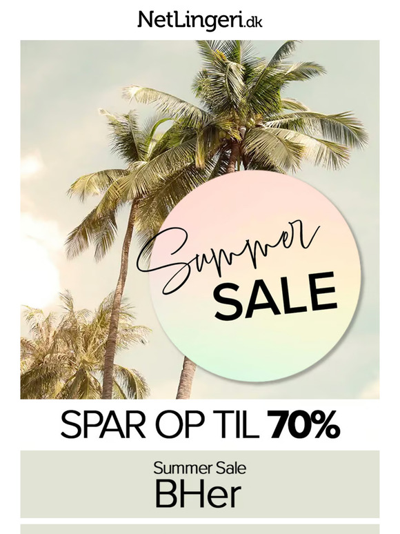 SUMMER SALE: Spar op til 70%☀️🛍️