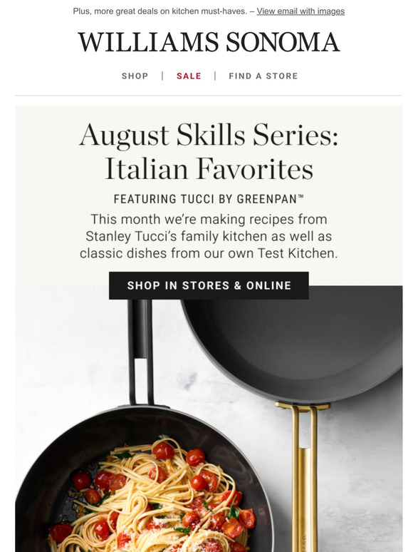 WilliamsSonoma Email Newsletters Shop Sales, Discounts, and Coupon Codes