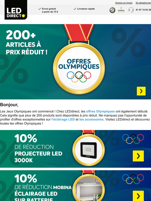 Plus de 200 articles à prix réduit - Offres Olympiques 🥇