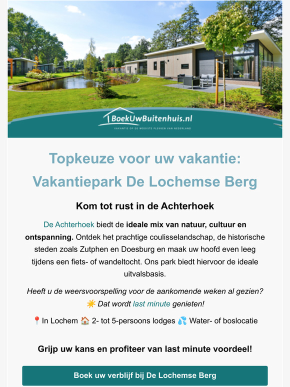 ✨ Aanbevolen bestemming: Vakantiepark De Lochemse Berg