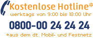 kostenlose Hotline Kopfzeile
