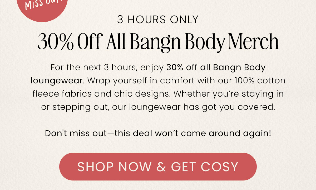30% OFF MERCH
