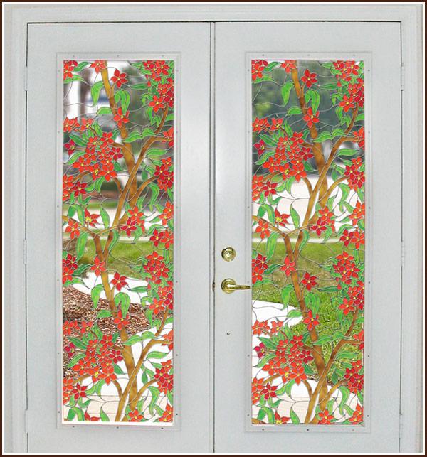 Image of Mandalay Stained Glass Window Film| See - Through (Static Cling)