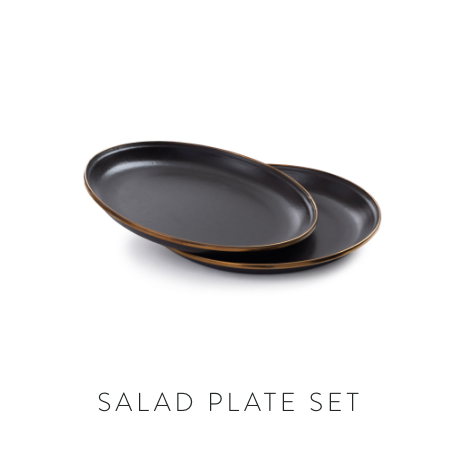 SALAD PLATE SET - CHARCOAL