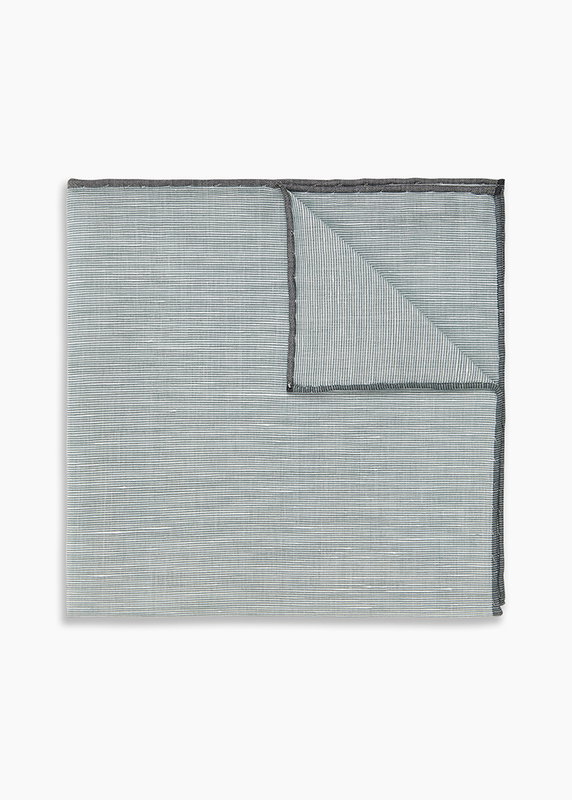 GREEN COTTON-BLEND HANDKERCHIEF