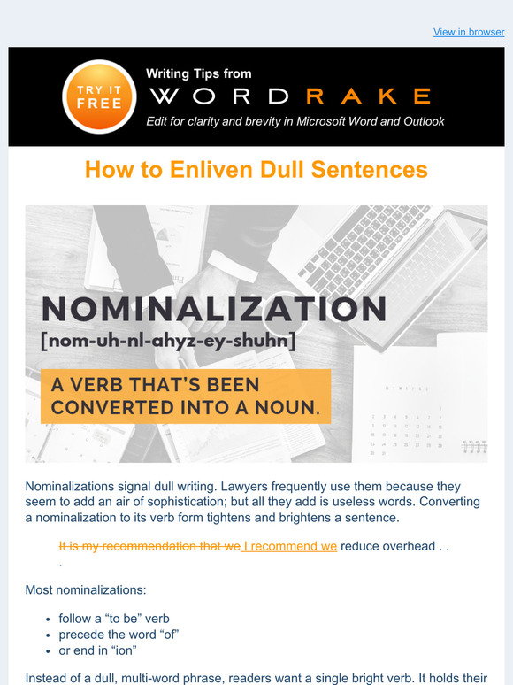 WordRake: How to Enliven Dull Sentences | Milled