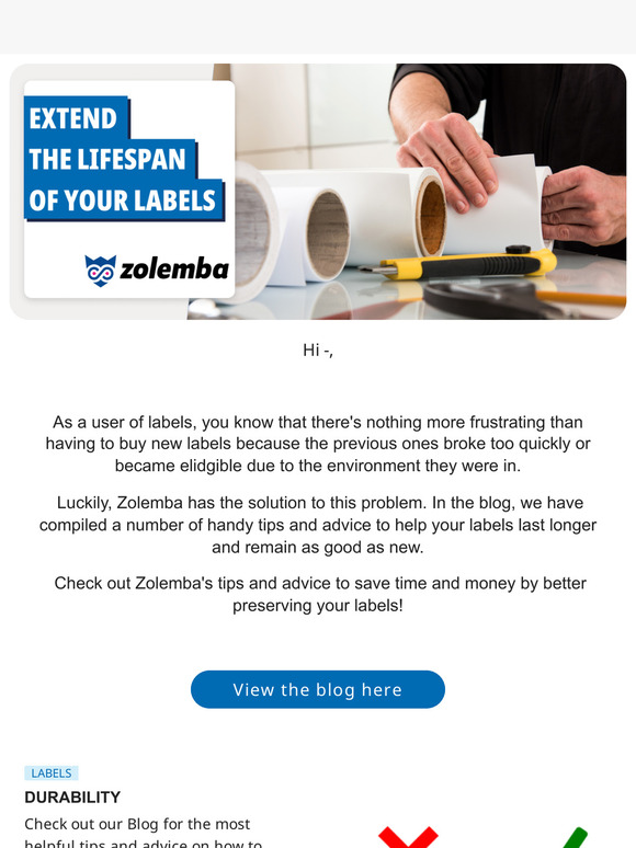 Are your labels breaking too easily?