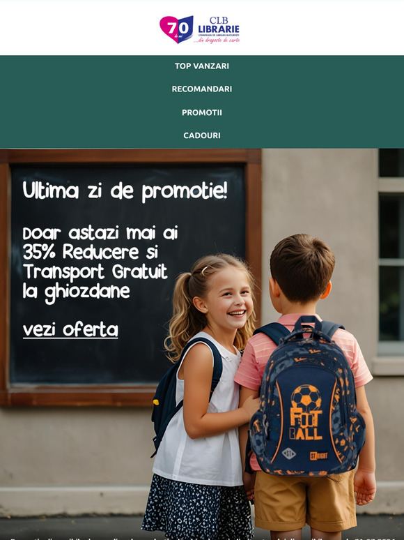 🎒‼️ DOAR ASTAZI mai ai 35% Reducere si Transport Gratuit la ghiozdane ‼️🎒