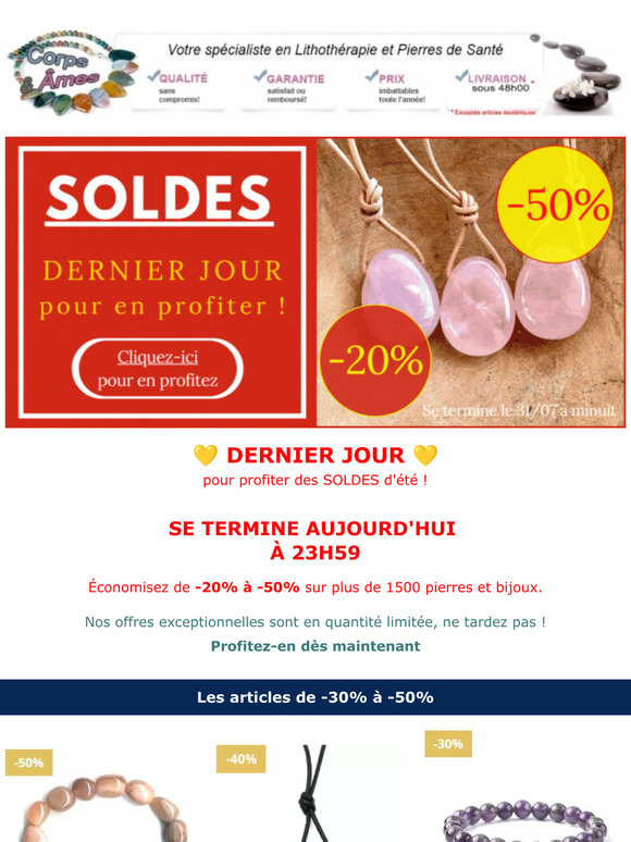 ⏰ SOLDES | Dernier jour pour en profiter !