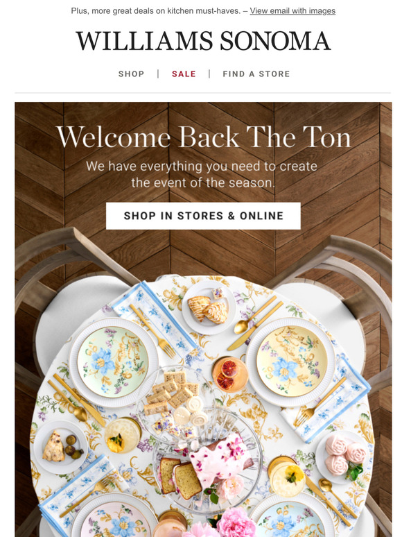 WilliamsSonoma Email Newsletters Shop Sales, Discounts, and Coupon Codes