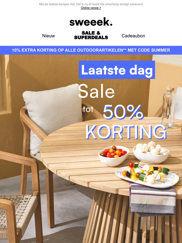 Tik tak, tik tak... Het is het einde van de uitverkoop! ⏰☀️