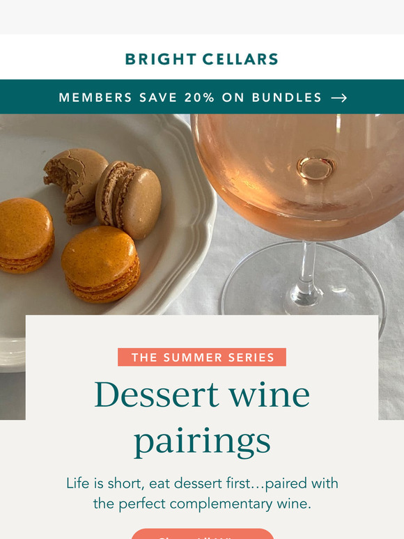 Wine pairings for your favorite desserts